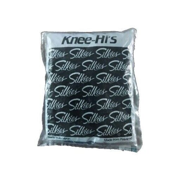 Silkies Knee Hi's Graduated Compression One Size Navy Blue Marine Dark Navy New - Picture 1 of 5